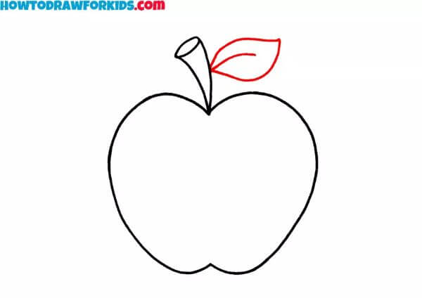 Easy  Step By Step Apple Drawing Tutorial For Kids