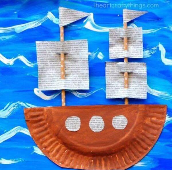 Paper Plate Boat Craft Ideas For Kids
