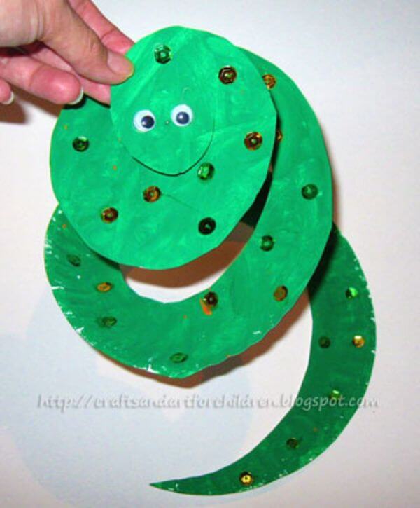 Paper Plate Snake Craft For Toddler