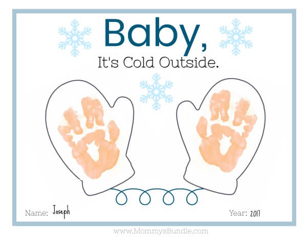 Easy Winter Handprint Craft For Toddlers
