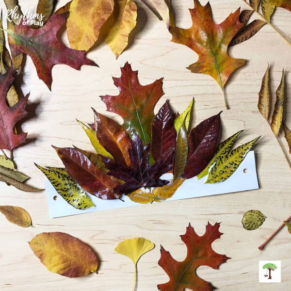 How To Make Paper Crown With Fall Leaf
