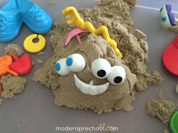 Kinetic Sand Potato Head Activity Fine Motor Sand Activities for Kids