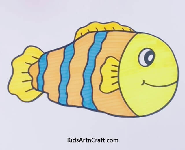 Very Creative And Easy Hand Drawing Activity For Kids Clown Fish