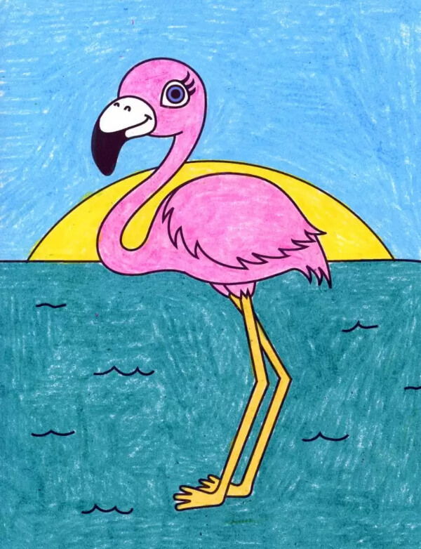 Flamingo Craft & Activities For Kids Flamingo Drawing Art For Kindergarten