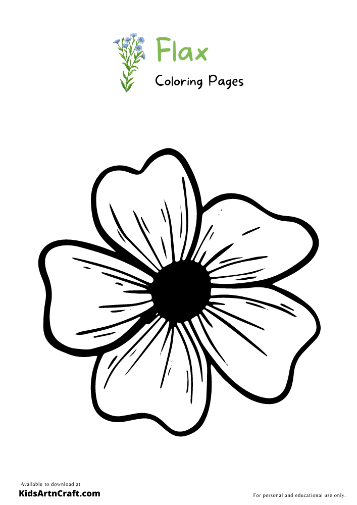 Flax Coloring Pages For Kids – Free Printables