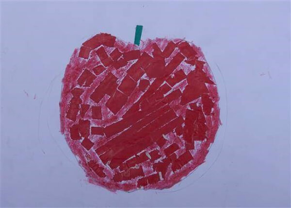 Fruit Apple Painted By Child Apple Paintings for Kids