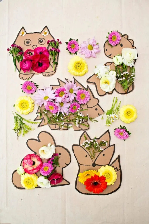 Creative Animal Craft With Flowers