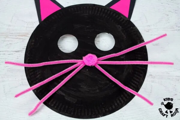 Fun Paper Plate Moving Eyes Cat Craft Paper Plate Animal Crafts for Kids