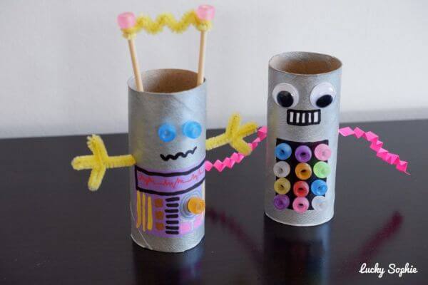 Fun Robot Craft With Toilet Paper Rolls For Kids