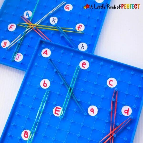 Geoboard Letter Match Activity For Learning Letters Geoboard Activities for Classroom