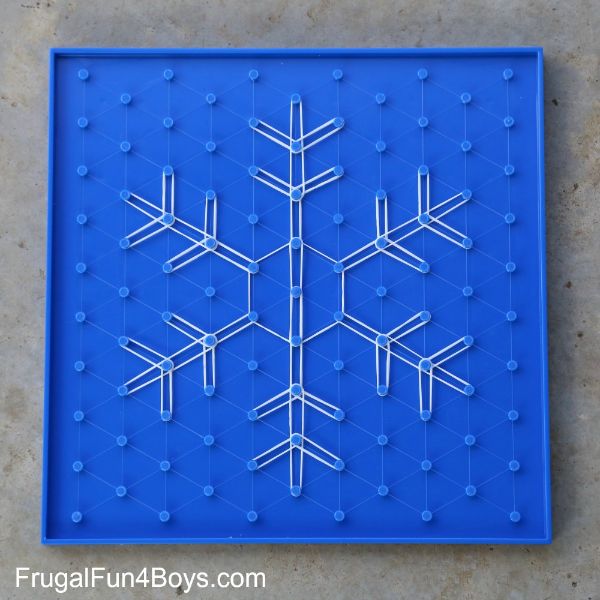 Geoboard Snowflakes Stem Activity For Kids Geoboard Activities for Classroom