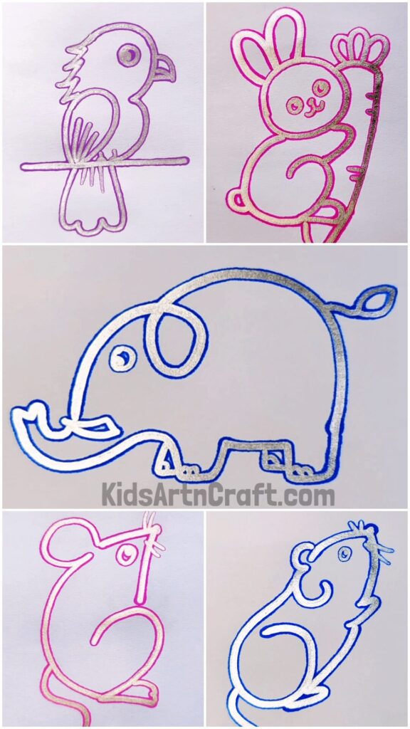 Glitter Pen Art Ideas for Kids Kids Art & Craft