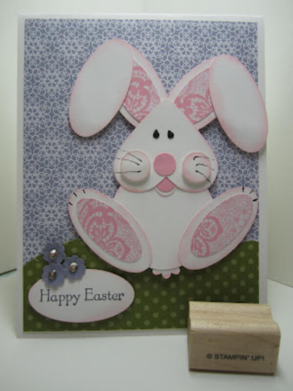 Happy Easter Rabbit Card Animal Paper Cards for Kids