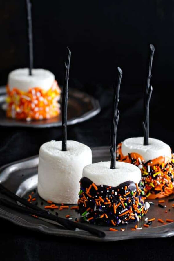 Healthy Halloween Marshmallow Pop Treats