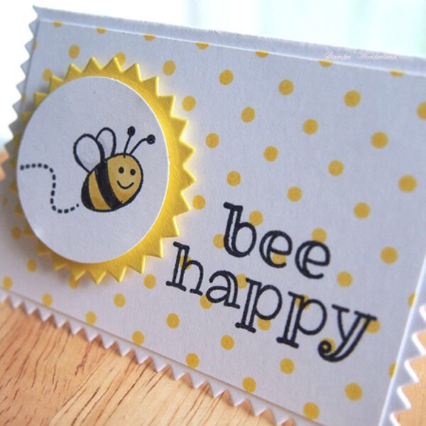 Easy Honey Bee Theme Cards for Kids Bee Themed Thanks Card