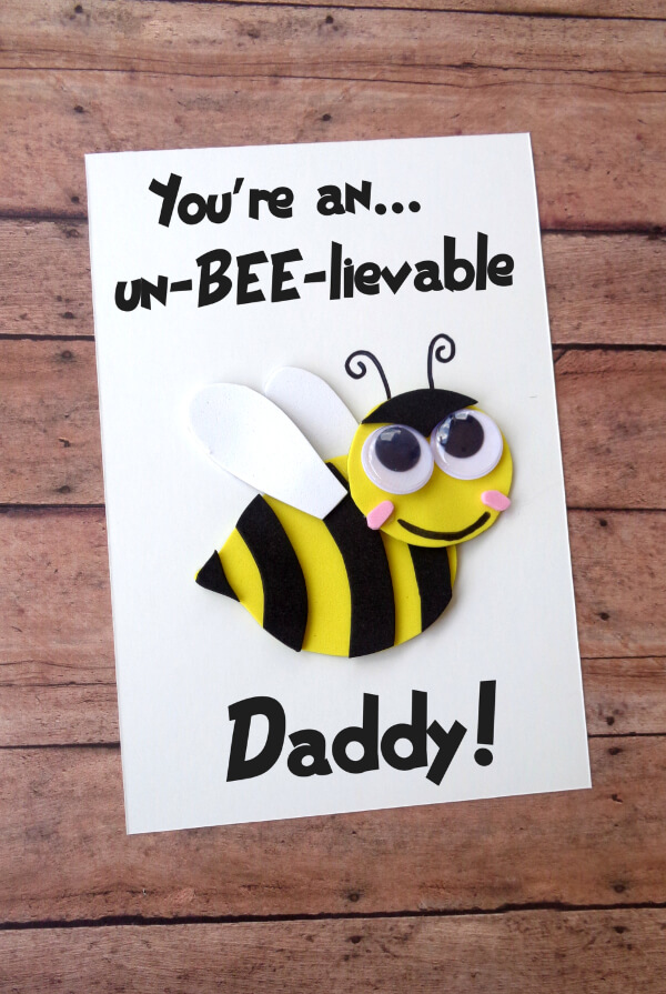 Honey Bee Theme Cards for Teachers & Parents Bee Themed Fathers Day Card