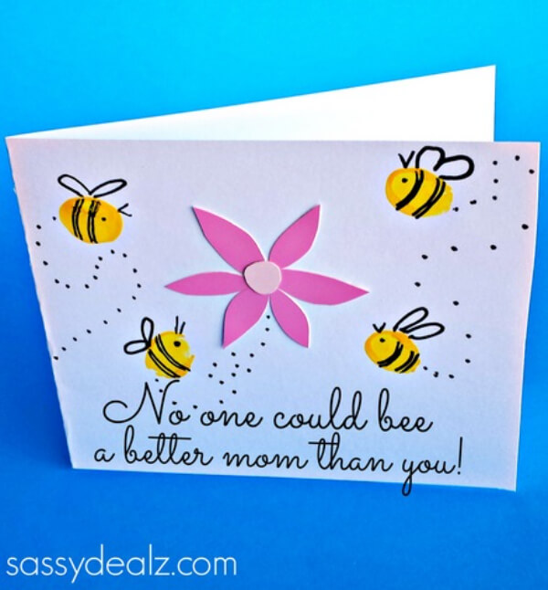 Bee Themed Card For Mothers Day