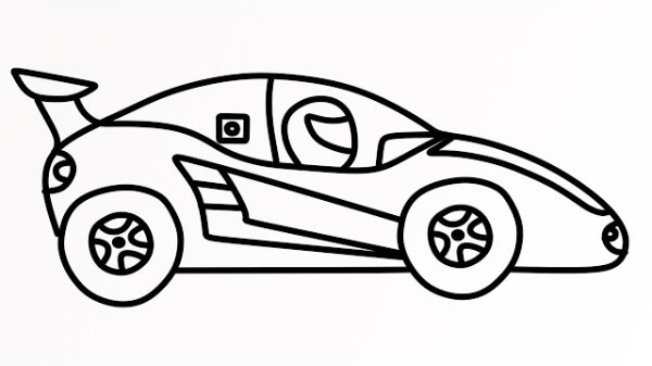 How To Draw A Cartoon Race Car