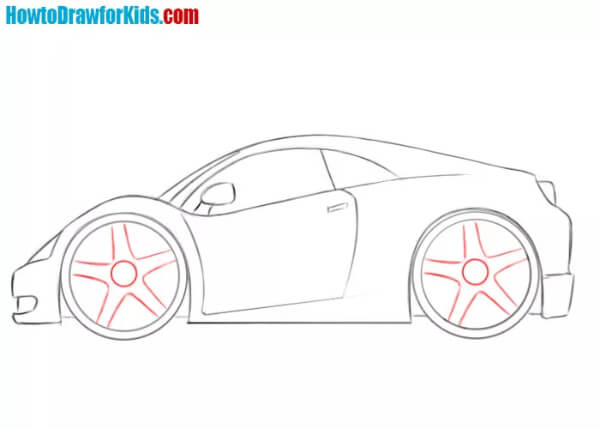 Easy Car Drawings for Kids How To Draw A Sports Car