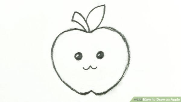 How To Draw An Cartoon Apple Tutorial