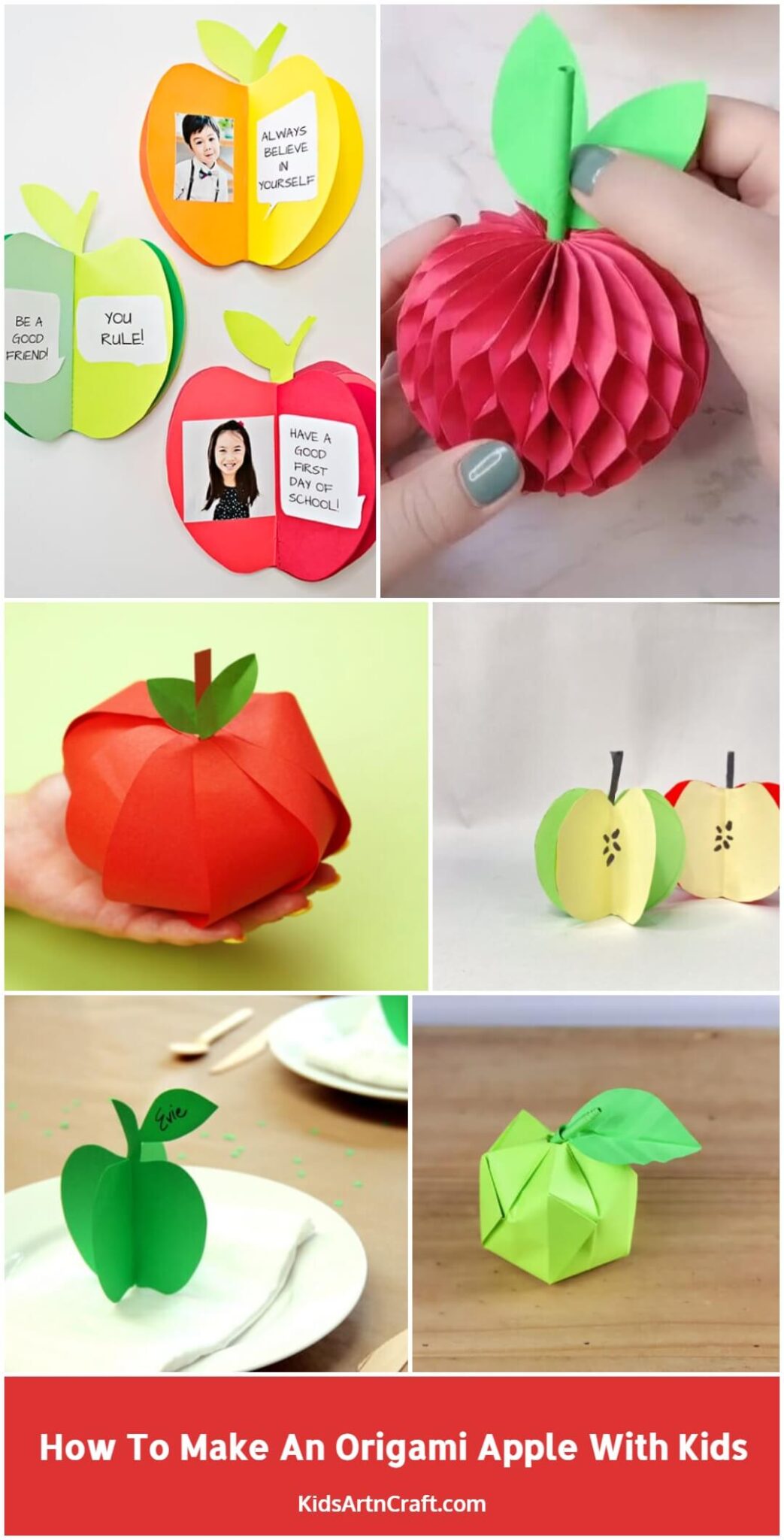 How To Make An Origami Apple With Kids - Kids Art & Craft