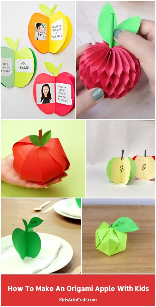 How To Make An Origami Apple With Kids