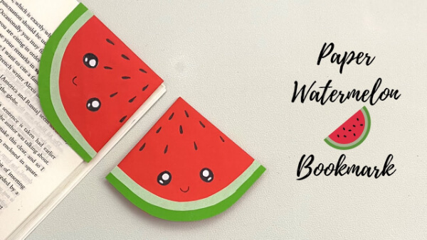 How To Make Easy Origami Watermelon Bookmark How To Make An Origami Watermelon With Kids