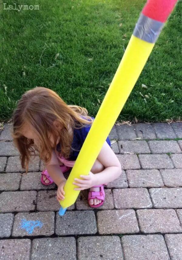 How To Make Giant Pencil With Pool Noodle Pool Noodles Activities For Kindergarten
