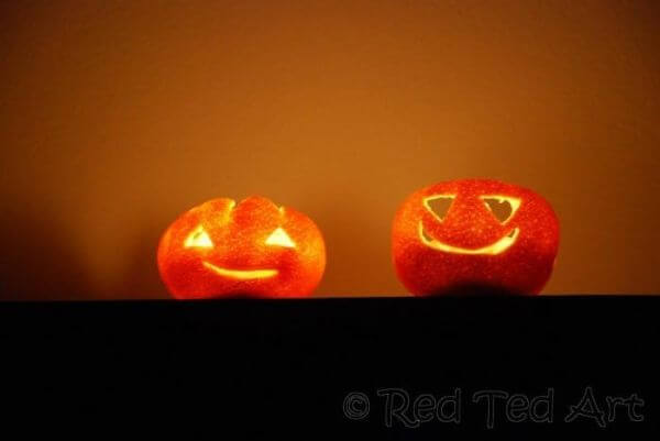 How To Make Halloween Lantern With Orange Peel