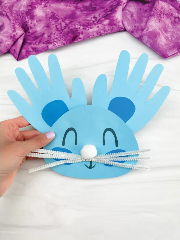 How To Make Handprint Bunny Animal Paper Crafts for Kids