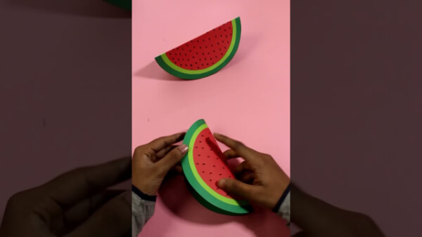 How To Make Origami Paper Watermelon Craft