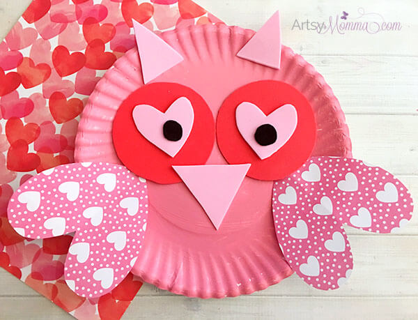 How To Make The Paper Plate Valentine’s Day Owl Craft