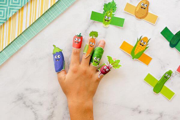 How To Make Vegetable Finger Puppets
