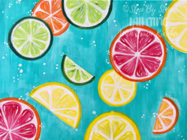 Lemon Drawing & Sketches for Kids How To Paint Citrus Lemon Slices
