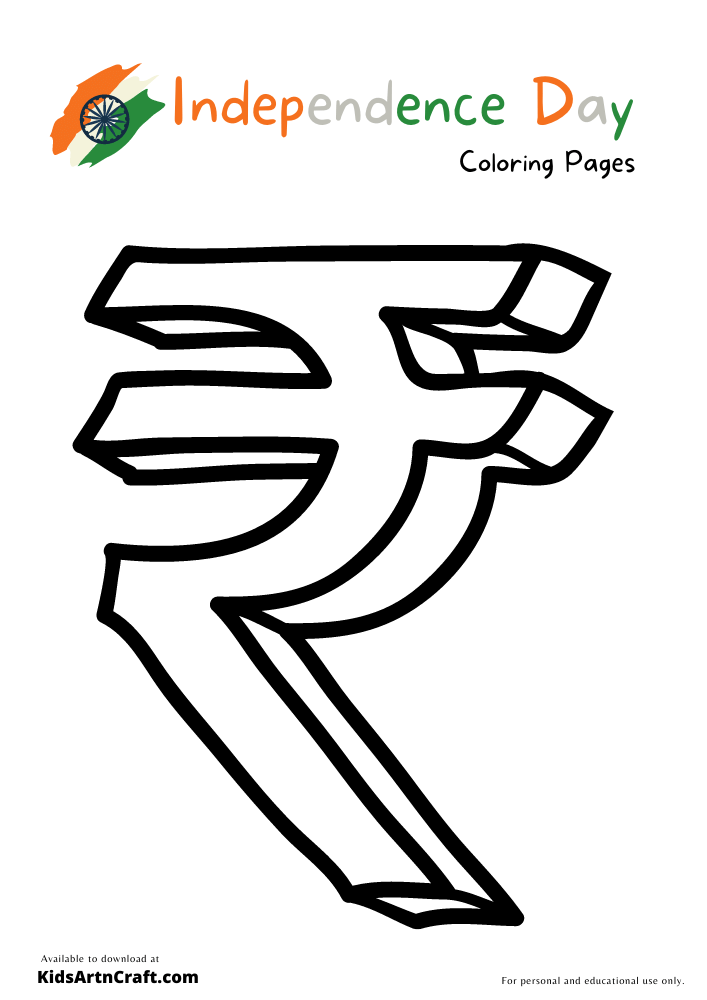 India’s Independence day Coloring Pages For Kids – Free Printables