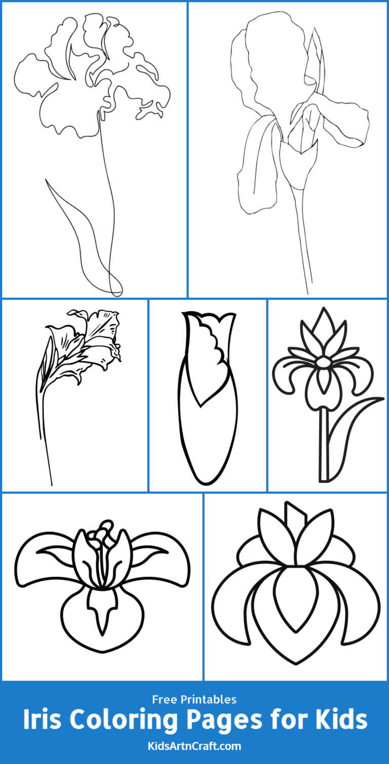 Iris Coloring Pages For Kids – Free Printables - Kids Art &amp; Craft