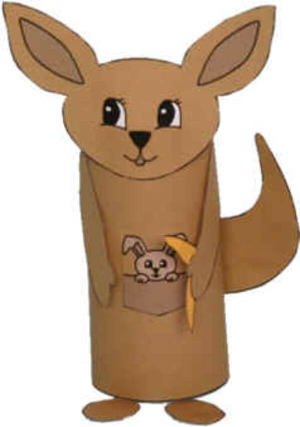 Kangaroo Puppet Craft For Kid Easter Bunny Finger Puppet Craft