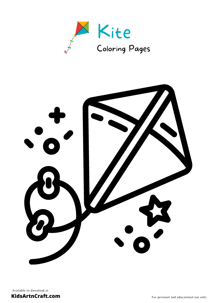 Kite Day Coloring Pages For Kids – Free Printables