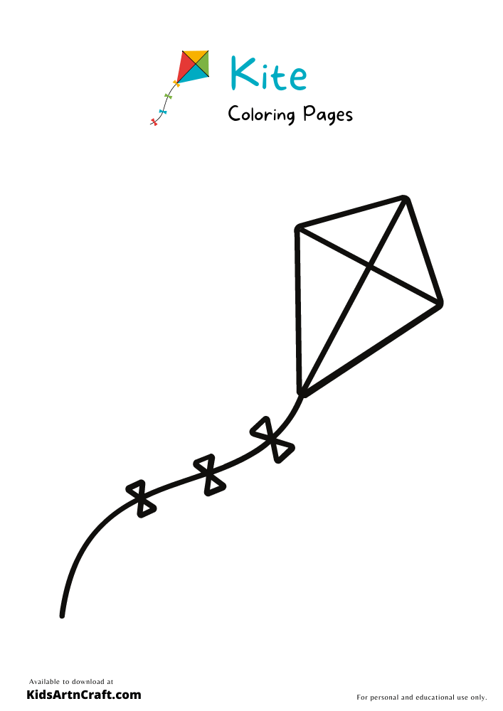 Kite Day Coloring Pages For Kids – Free Printables