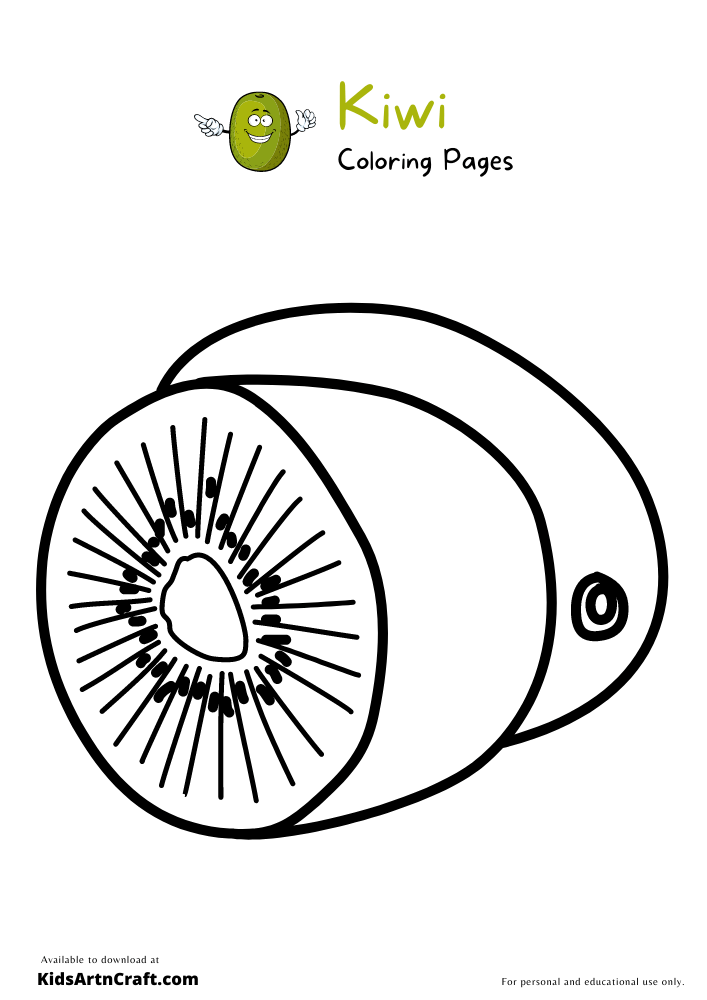 Kiwi Coloring Pages For Kids – Free Printables