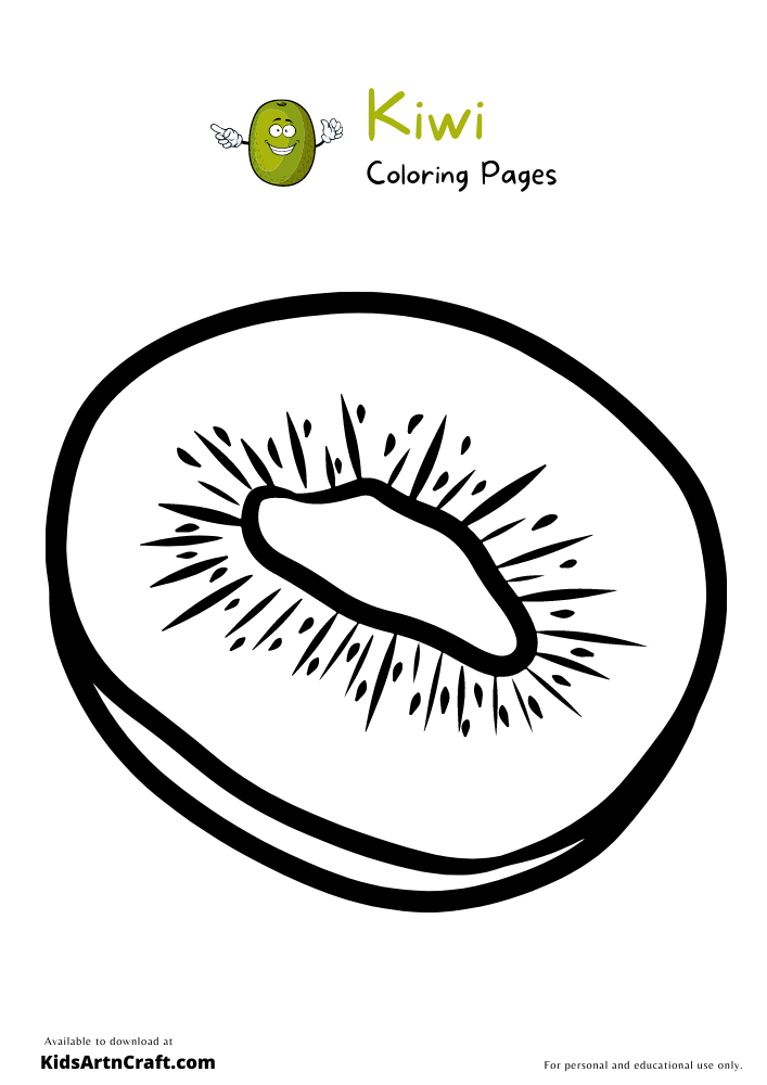 Kiwi Coloring Pages For Kids – Free Printables