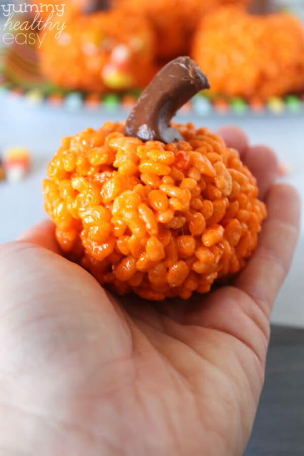 Recipe Ideas For Halloween Treats Tasty Pumpkin Krispie Treats