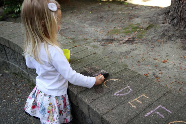 Sidewalk Chalk Activities for Kids Learning Word Fun With Chalk Painting