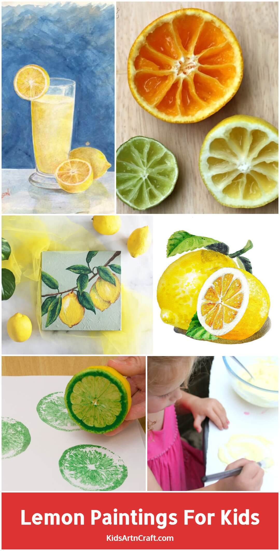 Lemon Paintings for Kids