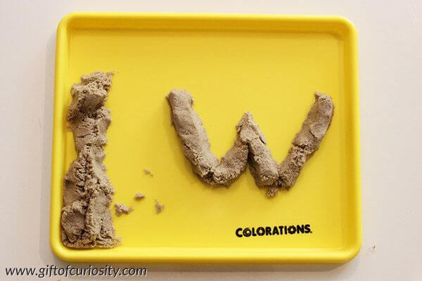 Letter Making With Kinetic Sand Activity