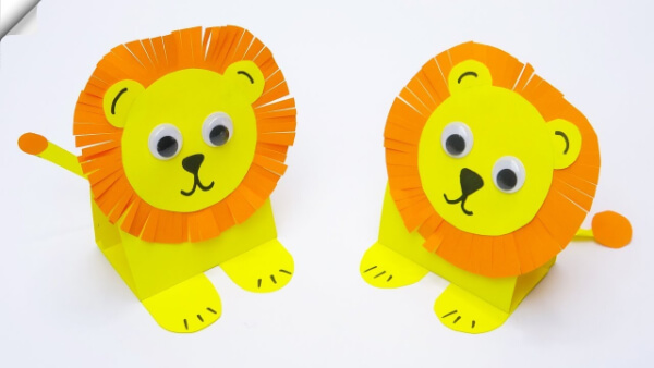 DIY Lion Paper Craft Animal Paper Crafts for Kids