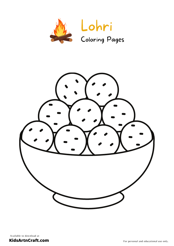 Lohri Coloring Pages For Kids – Free Printables