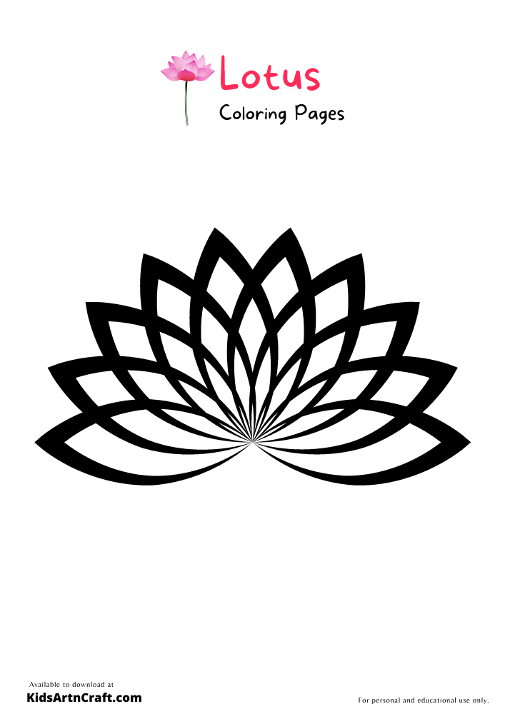 Lotus Coloring Pages For Kids – Free Printables