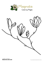 Magnolia Coloring Pages For Kids – Free Printables - Kids Art & Craft