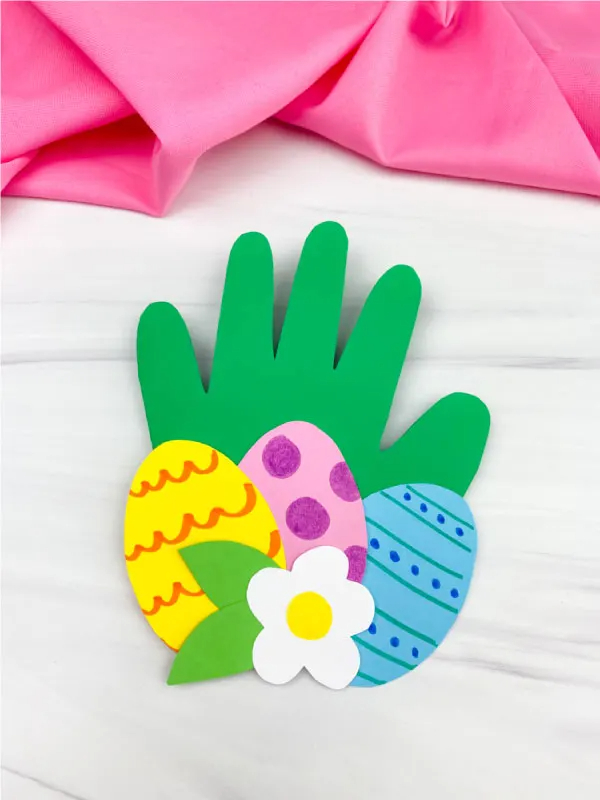How To Make Handprint Easter Card Easter Handprint Crafts For Kids